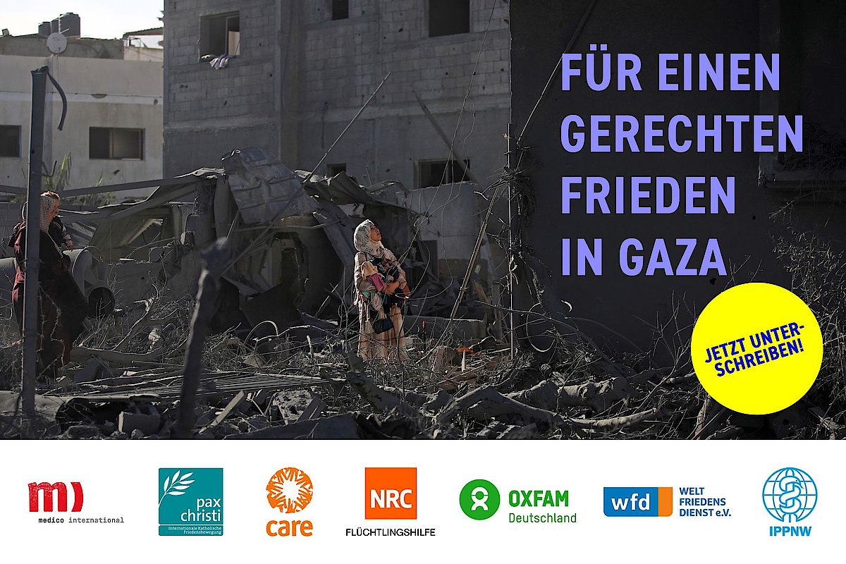 Petition: Für einen gerechten Frieden in Gaza. Waffenexporte stoppen ...